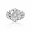 4 Carat Round White Diamond Solitaire Mens Platinum Ring
