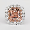 GIA Certified 6.53 Carat Fancy Pink-Brown & White Diamond Ring