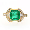 GRS Certified 2.09 Carat Natural Colombian Emerald Set in 18k Solid Gold Ring