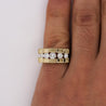 0.8 Carat Round F-G/SI1SI2 Channel Set Diamond in 14K Yellow Gold Statement Ring