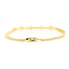 0.88 Carat Diamond in 18K Gold Twisted Rope Chain Floral Bracelet