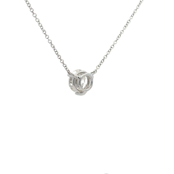 1-2 Carat Round Lab Diamond Floating Solitaire Pendant Necklace