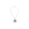 10.36 Carat Oval Cut No Heat Sri Lanka Blue Sapphire Drop Pendant Necklace