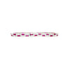 12 Carat Channel Set Art Deco Style Ruby & Diamond Bracelet in 18k White Gold