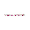 12 Carat Channel Set Art Deco Style Ruby & Diamond Bracelet in 18k White Gold