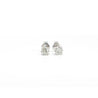 1/2 Carat Natural Diamond 4-Prong Basket Stud Earrings In 14K White Gold