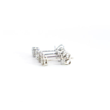 1/2 Carat Natural Diamond 4-Prong Basket Stud Earrings In 14K White Gold – Assay Jewelers