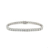 12.47 Carat Round Cut Lab Grown Diamond Tennis Bracelet in 18K White Gold