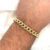 14K Gold Curb Link Chain Mens Bracelet | 8.75MM - 7.5 Inches