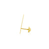 14K Gold Graduating Ear Climber Heart Earrings