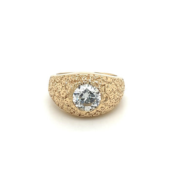 14K Gold Nugget Style 2 Carat Lab Grown Diamond Men's Ring – Assay Jewelers