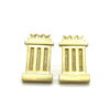 14K Solid Brushed Gold Signed Mignon Faget signed Cuff Links