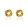 14k Solid Gold Knot Stud Earrings