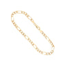 14k Yellow Gold Figaro Chain Bracelet 7 Inches, 4MM