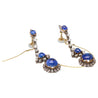 ~16 Carat Cabochon Cut Burma Sapphire AGL Certified and Diamond 14K Earrings