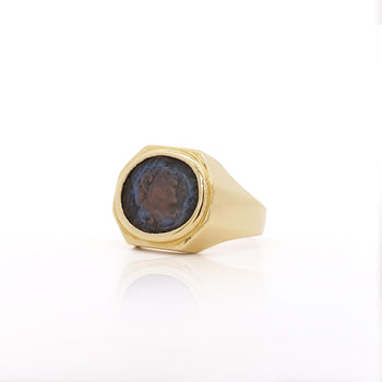 18K Gold Early Christian Roman Biblical Coin Men's Ring – Assay Jewelers