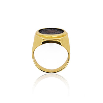 18K Gold Early Christian Roman Biblical Coin Men's Ring – Assay Jewelers