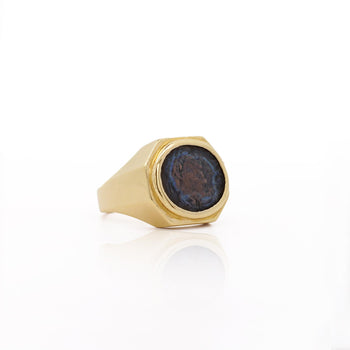 18K Gold Early Christian Roman Biblical Coin Men's Ring – Assay Jewelers
