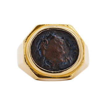 18K Gold Early Christian Roman Biblical Coin Men's Ring – Assay Jewelers