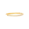 18K Gold and Round Pink Diamond Pave Set Bangle Bracelet