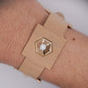 18K Rose Gold Hexagonal Shape Mesh Finish Ring, Bracelet, Pendant Set