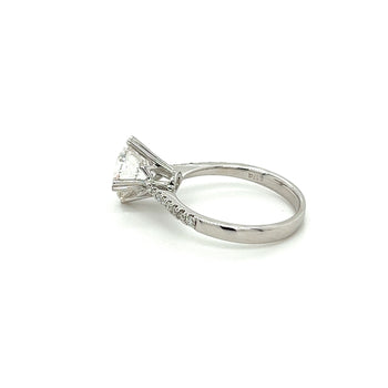 18K White Gold 2.60 Carat Lab Diamond Ring with Heart Shaped Prong Setting – Assay Jewelers