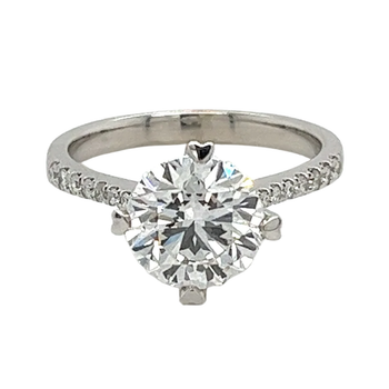 18K White Gold 2.60 Carat Lab Diamond Ring with Heart Shaped Prong Setting – Assay Jewelers