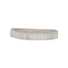 18K White Gold 9.32 Carat TW Natural Diamond 5-Row Tennis Bracelet