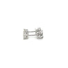 18K White Gold Princess Cut 0.60 Carat 4.5MM Natural Diamond Stud Earrings