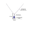 18K White Gold Tanzanite Drop Pendant With Diamond Halo