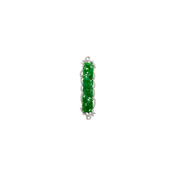 18.20 Carat Carved Dragon Green Jadeite Jade Grade "A" & Diamonds Pendant & Pin Crossover – Assay Jewelers