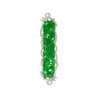 18.20 Carat Carved Dragon Green Jadeite Jade Grade "A" & Diamonds Pendant & Pin Crossover