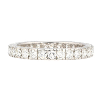 1.14 CTTW Natural Round Diamond Wedding Band Ring in 18K White Gold Size 7 – Assay Jewelers