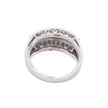 1.16 Carat Sapphire and Round Cut Diamond Cluster Band Ring in Platinum – Assay Jewelers