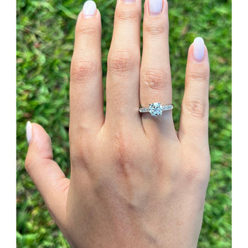 1.32 Carat Lab Grown Diamond with Round Diamond Side Stones in 18k Ring – Assay Jewelers