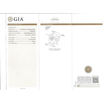 1.39 Carat GIA Certified Fancy Yellow Heart Cut Diamond Double Halo Ring – Assay Jewelers