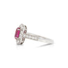 1.53 Carat Ruby and Diamond Platinum Vintage Ring