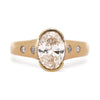 1.70 Carat J/I1 Oval Diamond and Floating Diamond Shank Engagement Ring