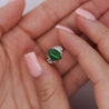 1.85 Carat Untreated Jadeite Jade and Diamond Platinum Ring HK Certified