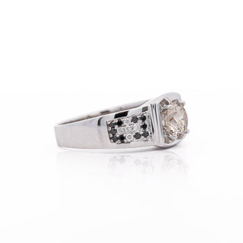 1.95 Carat Faint Brown, White, & Black Diamonds Men's Ring – Assay Jewelers