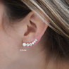 2 Carat Lab Grown Diamond Graduated Ear Climber Earring