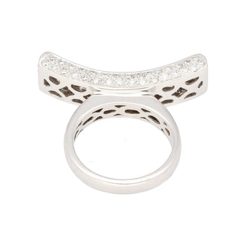 2 Carat Princess Cut Diamond Encrusted Curved Top Overlap Ring in 18K – Assay Jewelers