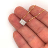 2 Carat Radiant Cut Solitaire Floating Lab Diamond Necklace