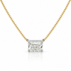2 Carat Radiant Cut Solitaire Floating Lab Diamond Necklace