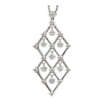 2 Carat tw Diamond Dangling Platinum Pendant Necklace – Assay Jewelers