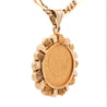 22K Gold Coin Mexican 20 Pesos 1959 Pendant in 14K Gold Figaro Chain Necklace