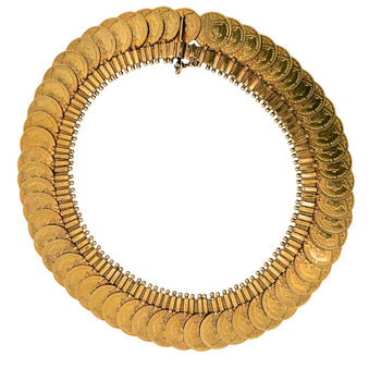 22K Gold Indian Victorian-Style Prize Medal Gold Coin Collar 16-Inch Necklace – Assay Jewelers