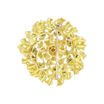 22k & 18K Yellow Gold Floral Motif Diamond Pin/brooch and Pendant – Assay Jewelers