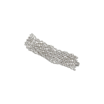 25 Carat Total Round Cut Natural Diamond Bezel Set Link Bracelet in 18K White Gold – Assay Jewelers