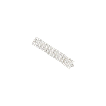 25 Carat Total Round Cut Natural Diamond Bezel Set Link Bracelet in 18K White Gold – Assay Jewelers